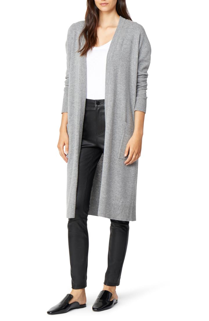 Women's Habitual Ysabel Long Wool & Cashmere Cardigan - Grey
