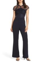 Women's Harlyn Lace Illusion Top Jumpsuit - Blue
