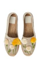 Women's Tory Burch Lily Pompom Platform Espadrille .5 M - Beige