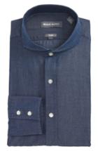 Men's Michael Bastian Trim Fit Micro Foulard Dress Shirt .5 L - Blue