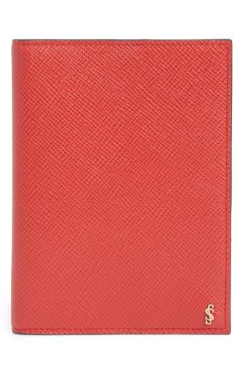 Serapian Milano Evolution Leather Passport Cover - Red