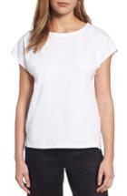 Women's Eileen Fisher Stretch Organic Cotton Jersey Top, Size - White