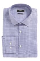 Men's Boss Marley Sharp Fit Check Dress Shirt .5r - Purple