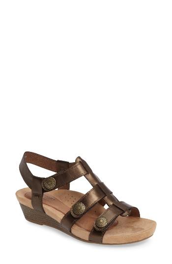 Women's Rockport Cobb Hill 'harper' Wedge Sandal .5 M - Metallic