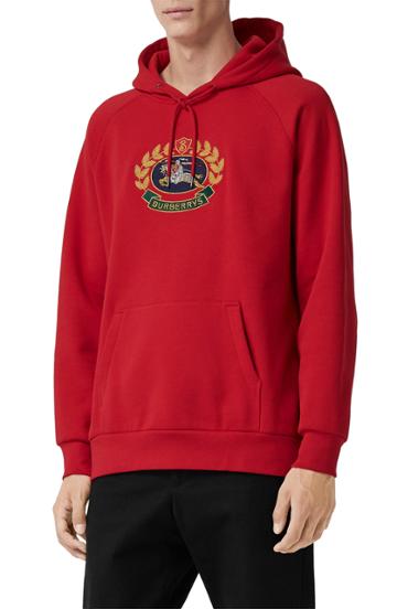 Men's Burberry Esker Hoodie, Size - Red