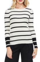Women's Vince Camuto Ribbed Stripe Sweater - White