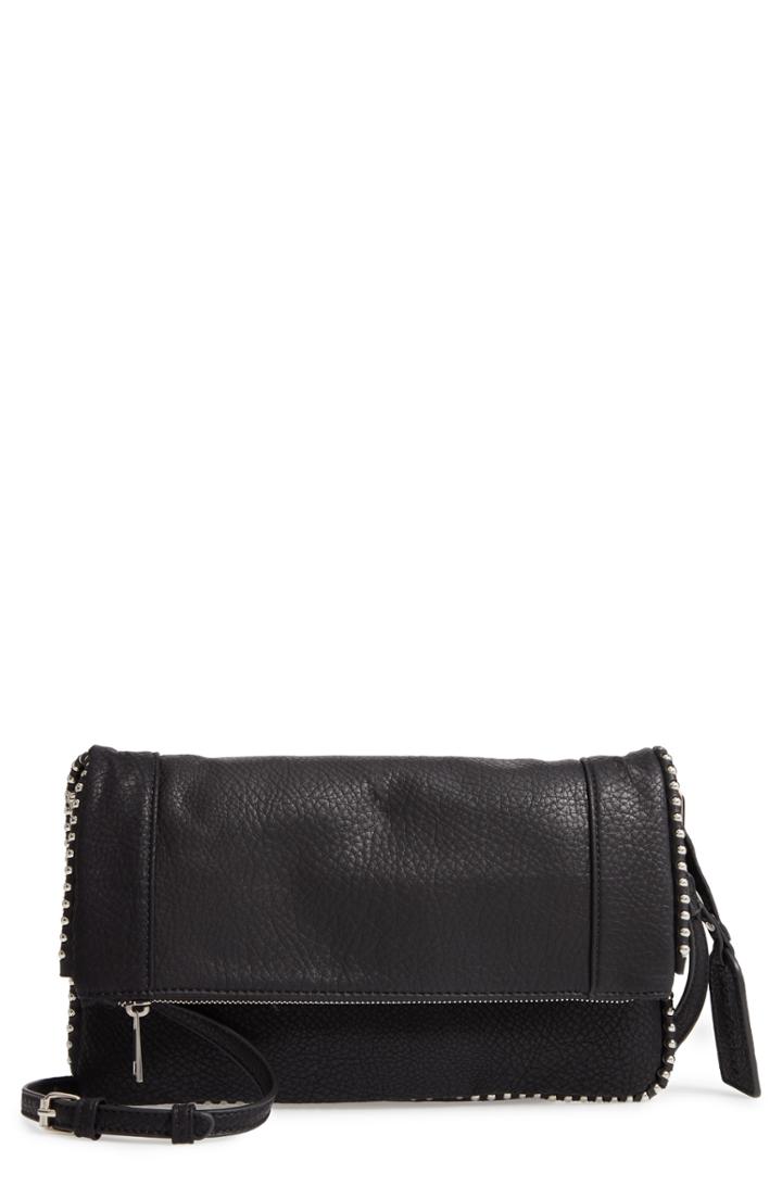 Sole Society Eytal Studded Faux Leather Clutch - Black
