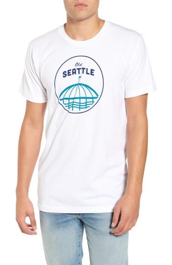 Men's Casual Industrees Old Seattle Graphic T-shirt, Size - White