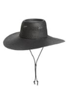 Women's Madewell Wide Brim Straw Hat - Black