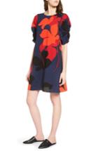 Women's Halogen Ruched Sleeve Crepe Dress - Blue