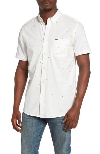 Men's Rip Curl Scattered Jacquard Woven Shirt - Ivory