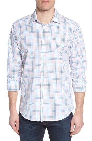 Men's Mizzen+main Newton Plaid Performance Sport Shirt - Green