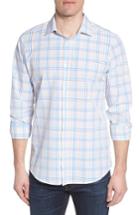 Men's Mizzen+main Newton Plaid Performance Sport Shirt - Green