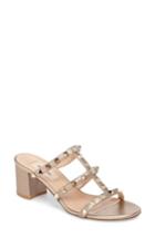 Women's Valentino Garavani Rockstud Slide Sandal Us / 37eu - Metallic