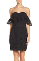 Women's Adelyn Rae Strapless Lace Dress - Black