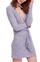 Women's Free People Ginger Cozy Tie Front Dress - Blue