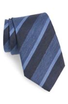 Men's John Varvatos Star Usa Stripe Linen & Silk Tie, Size - Blue