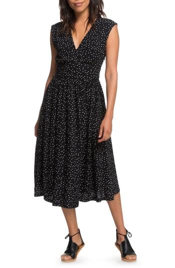 Women's Roxy Retro Poetic Polka Dot Dress - Black