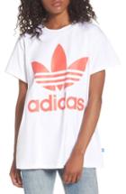 Women's Adidas Originals Trefoil Logo Tee - White