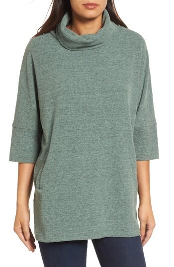 Women's Caslon Zip Back Pullover /small - Green