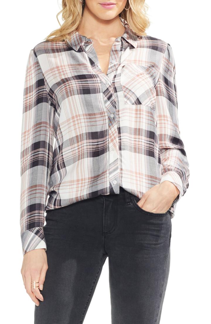 Women's Vince Camuto Plaid Shirt - Pink