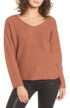 Women's Astr The Label Twist Back Sweater - Coral