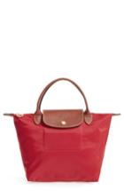 Longchamp 'small Le Pliage' Top Handle Tote - Red