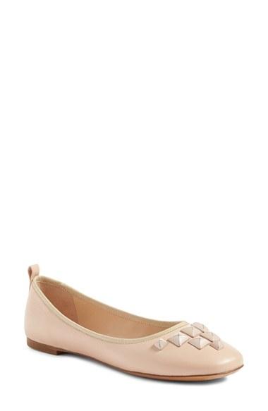 Women's Marc Jacobs Cleo Studded Ballet Flat Eu - Beige