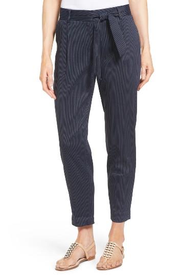 Women's Classiques Entier Belted Pinstripe Ankle Pants