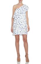 Women's Cece Floating Petals Ruffle One-shoulder Dress