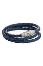 Men's Porsche Design Grooves Leather Wrap Bracelet
