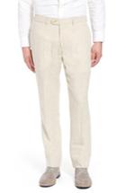 Men's Kroon Andrew Aim Flat Front Linen Trousers R - White