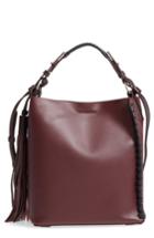 Allsaints Kepi Leather Shoulder Bag - Burgundy