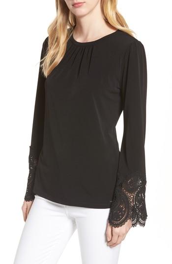 Women's Michael Michael Kors Lace Cuff Top - Black