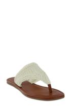 Women's Mia Mae Macrame V-strap Sandal M - Ivory