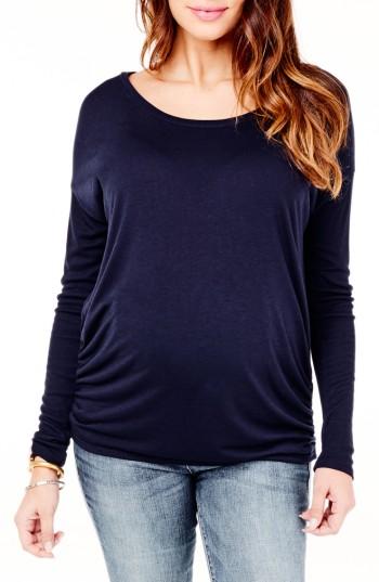 Women's Ingrid & Isabel Ruched Side Maternity Top - Blue