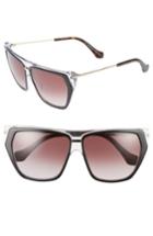 Women's Balenciaga 58mm Gradient Sunglasses - Blck Crystal/ Havana/ Gradient