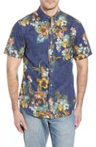 Men's Reyn Spooner Pupas & Mai Tais Fit Sport Shirt, Size Large - Blue