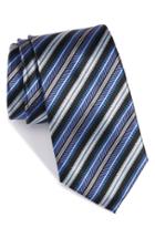 Men's Nordstrom Men's Shop Stripe Silk Tie, Size - Blue
