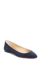 Women's Christian Louboutin Eloise Flat .5us / 35.5eu - Blue