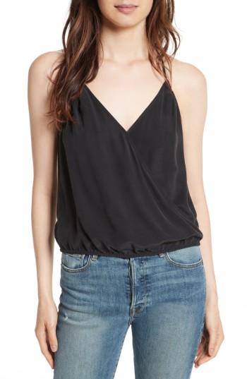 Women's Joie Abriella Silk Surplice Camisole - Black