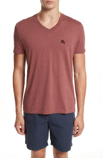 Men's Burberry Lindon Cotton T-shirt, Size - Red