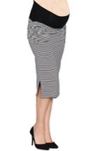 Women's Angel Maternity Reversible Maternity Skirt, Size - Black