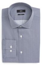 Men's Boss Ismo Slim Fit Dot Dress Shirt - Blue