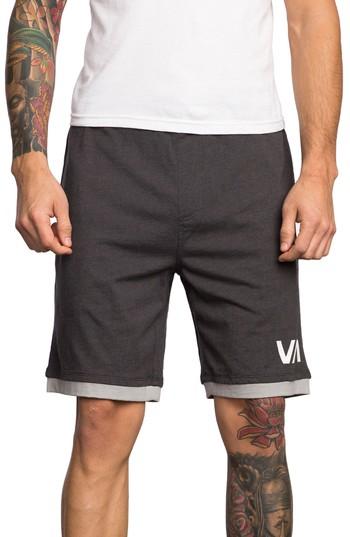 Men's Rvca Layers Sport Shorts - Burgundy