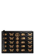 Gucci Gg Marmont 2.0 Animal Stud Matelasse Leather Pouch -