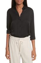 Women's Vince Slim Silk Blouse - Black