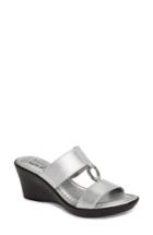 Women's Tuscany By Easy Street Marietta Slide Sandal .5 M - Metallic