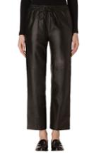 Women's J Brand Amari Crop Leather Pants - Black