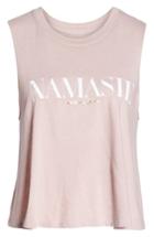 Women's Spiritual Gangster Namaste Cotton Blend Crop Tank Top